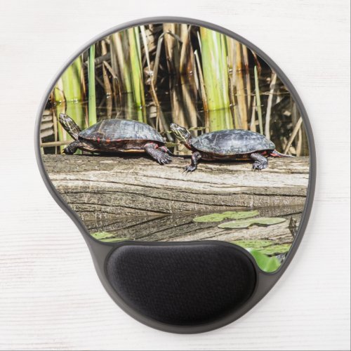 Midland Painted Turtles Ergonomic Gel Mousepad