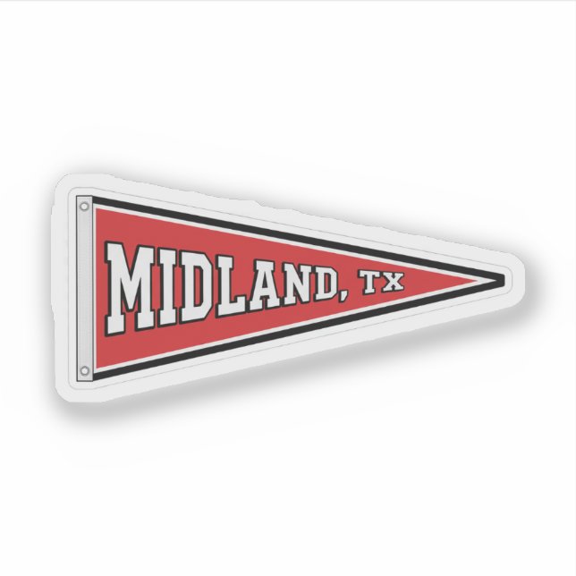 Midland pennant, Texas Sticker (Front)