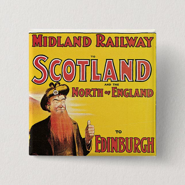 Midland Railway to Scotland Button (Front)