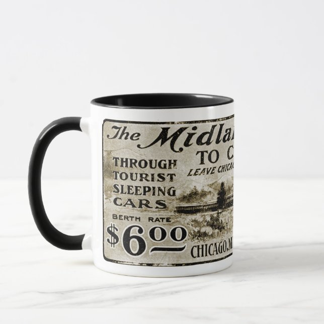 Midland Route Chicago Milwaukee St Paul RR 1890's  Mug (Left)