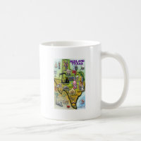 Midland Texas Cartoon Map Coffee Mug