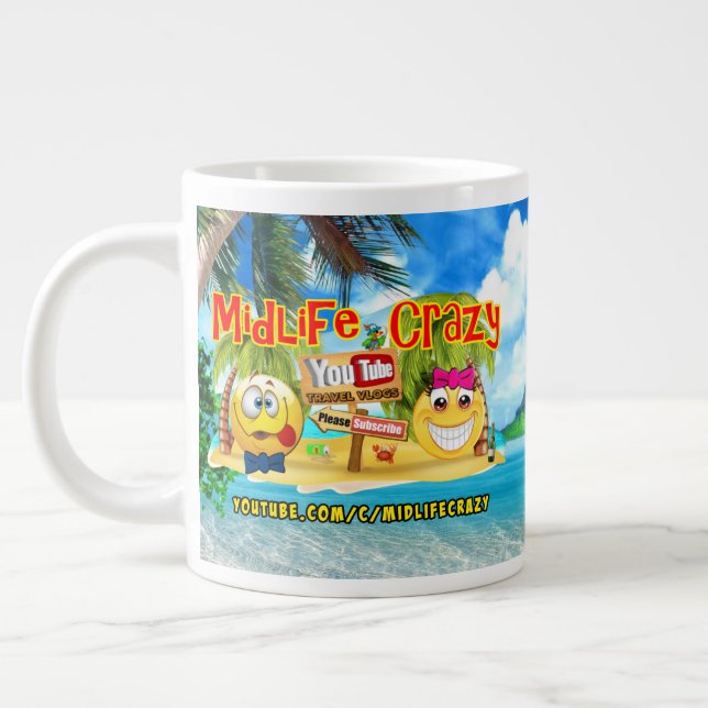 Midlife Crazy Jumbo Coffee Mug (Left)