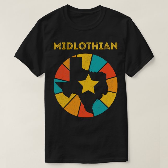 Midlothian Texas Vintage Distressed Souvenir 1 T-Shirt (Design Front)