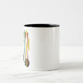 MidMod Art Cat 2 Two-Tone Coffee Mug (Center)
