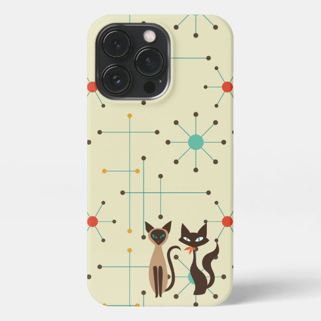 MidMod Atomic Cats Phone Case (Back)