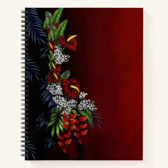 Midnight Aloha Tall Notebook (Front)