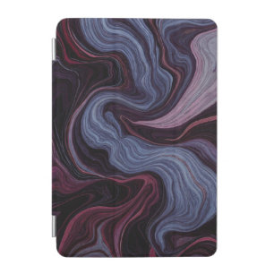 Midnight Amethyst Marble Swirl Purple Blue Fluid iPad Mini Cover