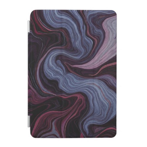 Midnight Amethyst Marble Swirl Purple Blue Fluid iPad Mini Cover