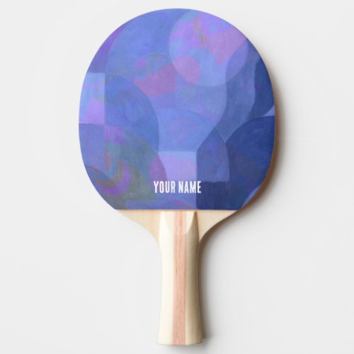 Midnight Arches – Indigo Abstract Geometry Ping Pong Paddle