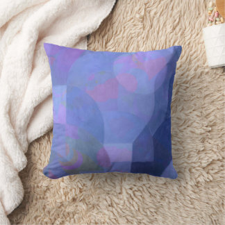 Midnight Arches – Indigo Abstract Geometry Throw Pillow