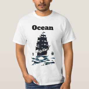 Midnight Armada Sails of the Silent Sea Black Flag T-Shirt
