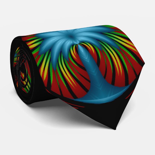 Midnight at the Oasis modern pattern art Neck Tie (Rolled)