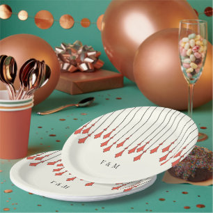 Midnight Autumn Wedding Paper Plates