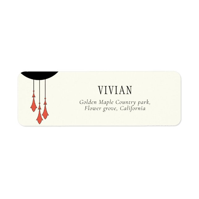 Midnight Autumn Wedding Return Address Label (Front)