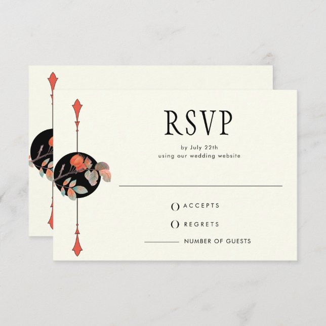 Midnight Autumn Wedding RSVP Card (Front/Back)