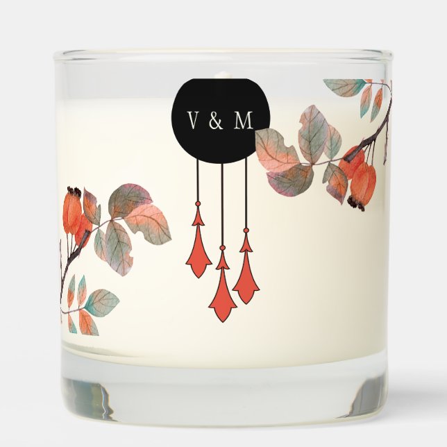 Midnight Autumn Wedding Scented Candle (Front)