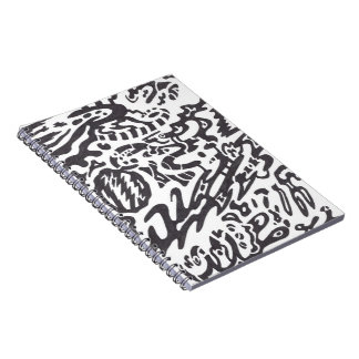 "Midnight" B&W Abstract Notebook