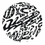 "Midnight" B&W Abstract Statuette<br><div class="desc">A crazy hand colored abstract by artist Rebekah McLeod</div>