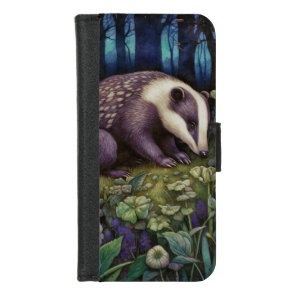 Midnight Badger  Wallet Case