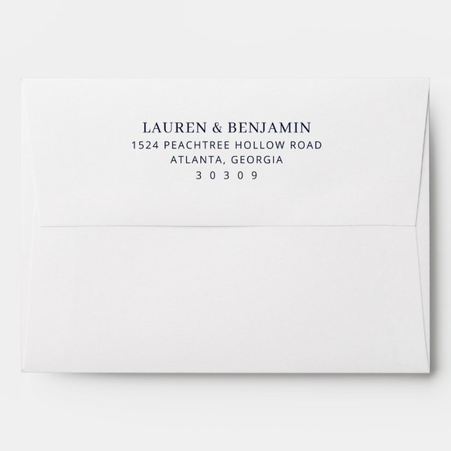Midnight Baroque Wedding Envelope (Back (Top Flap))