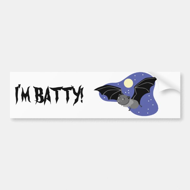 Midnight Bat Bumper Sticker (Front)