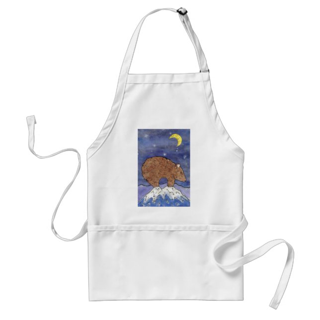 Midnight Bear Adult Apron (Front)