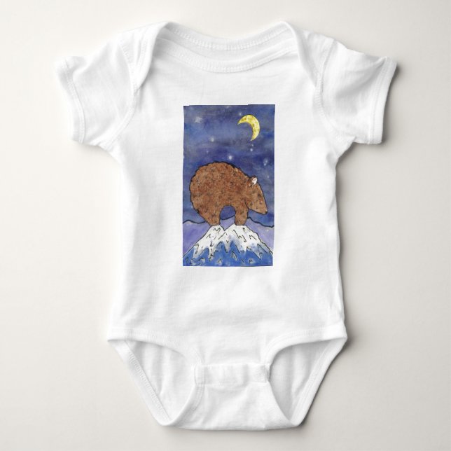 Midnight Bear Baby Bodysuit (Front)