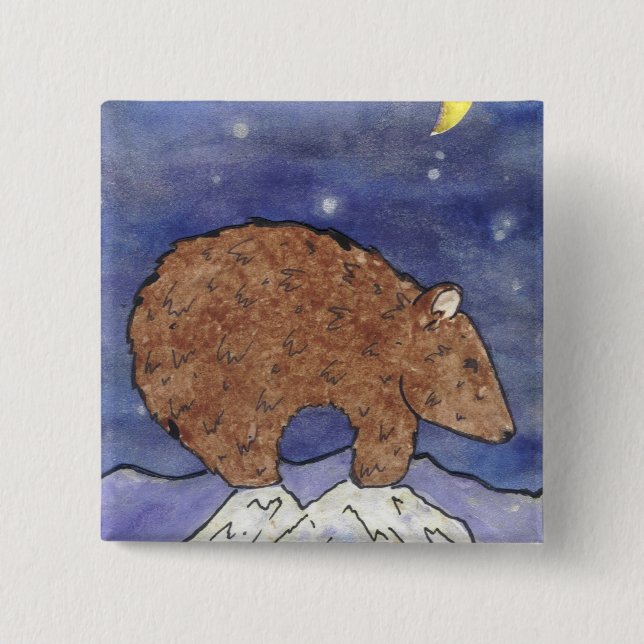 Midnight Bear Button (Front)