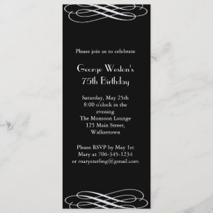 Midnight Birthday Invitation (black)