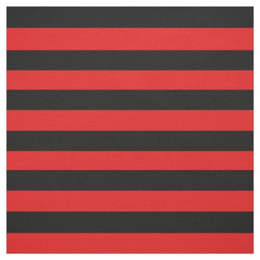 Midnight black, bright red stipe, stripes fabric