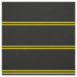 Midnight black, gold striped design fabric