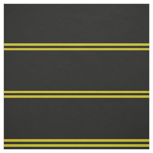 Midnight black, gold striped design fabric