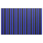Midnight black, Royal blue stipe, stripes Fabric