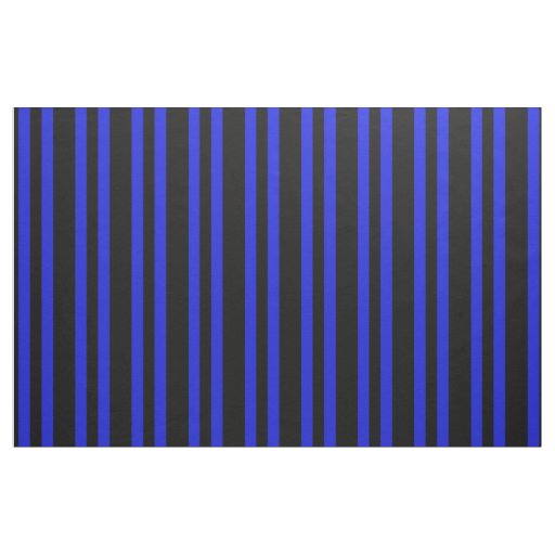Midnight black, Royal blue stipe, stripes Fabric
