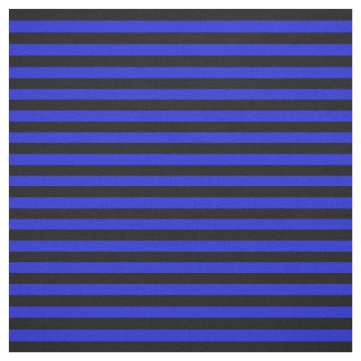 Midnight black, Royal blue stipe, stripes Fabric