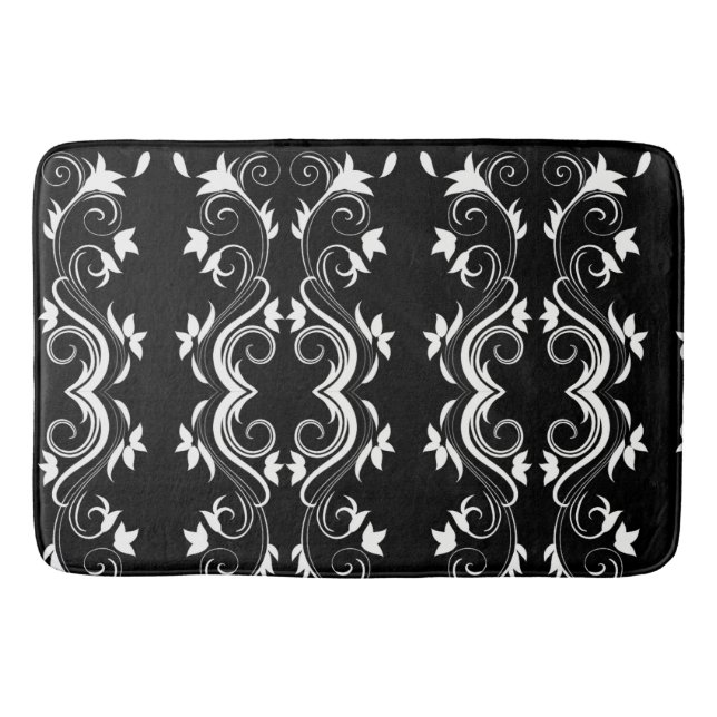 Midnight Bloom Bath Mat (Front)