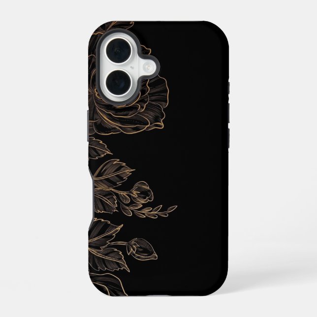 Midnight Bloom Elegance Iphone Case (Back)