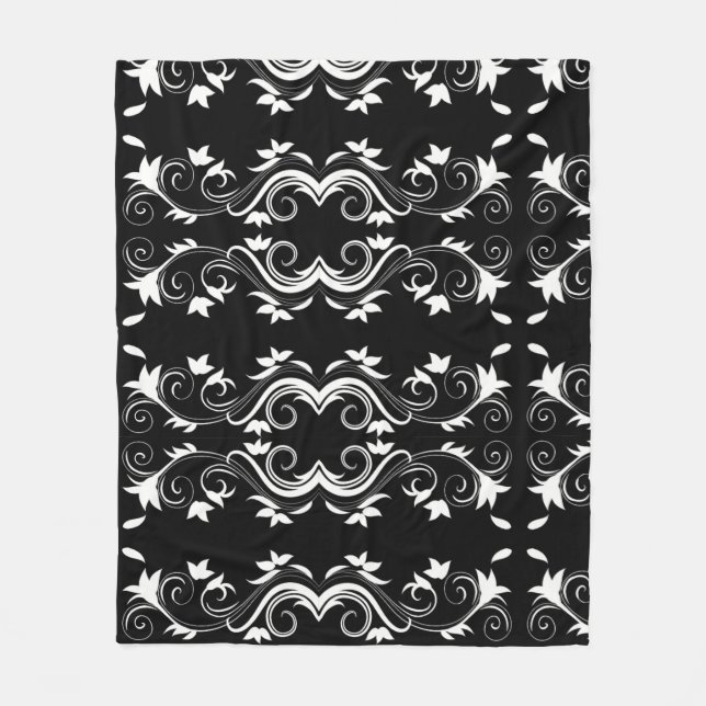 Midnight Bloom Fleece Blanket (Front)