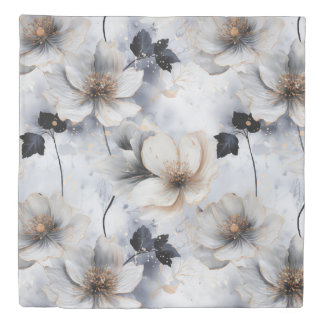 Midnight Bloom Floral Duvet Cover – Elegant