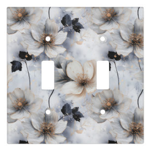 Midnight Bloom Floral Switch Plate – Elegant 