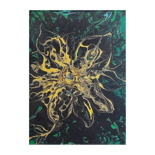 Midnight Bloom on 10x14 Stretched Canvas Acrylic P Acrylic Print