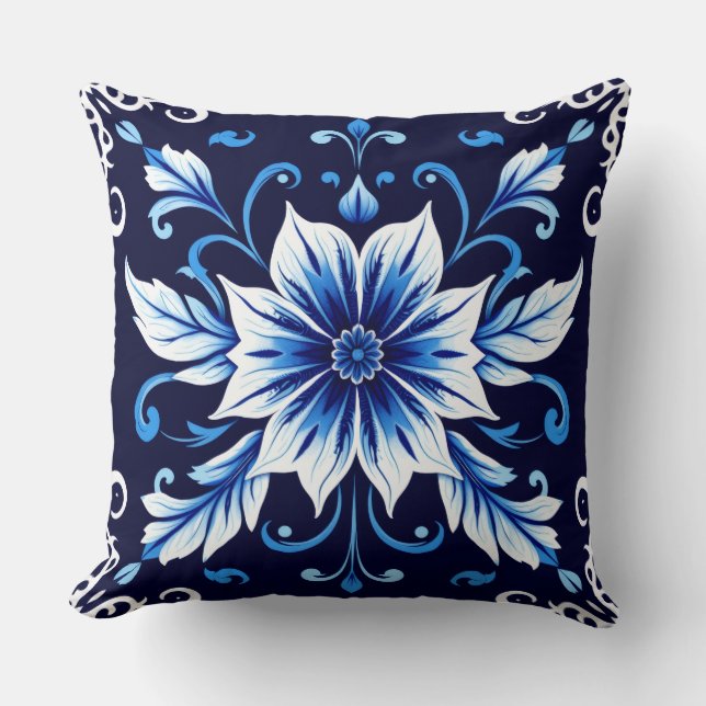 midnight bloom pillow (Front)