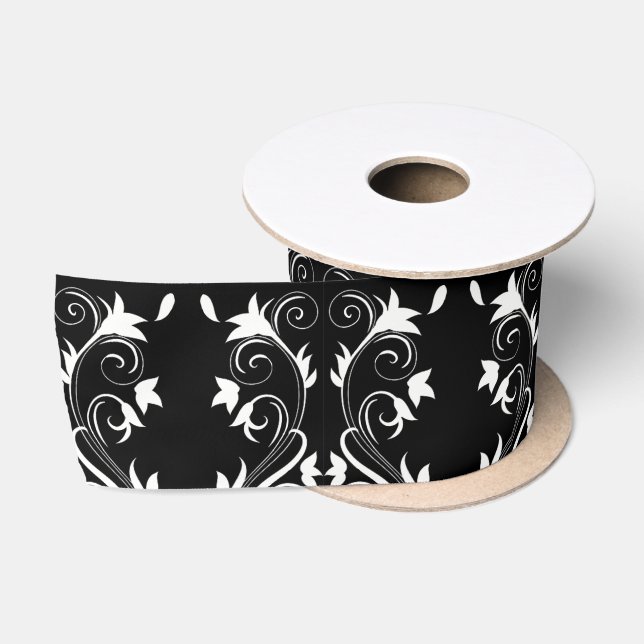 Midnight Bloom Satin Ribbon (Spool)