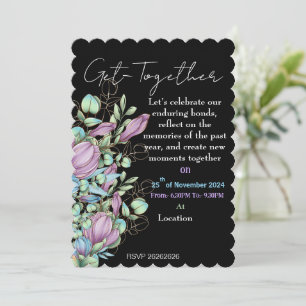 Midnight Blooms Gathering Invitation