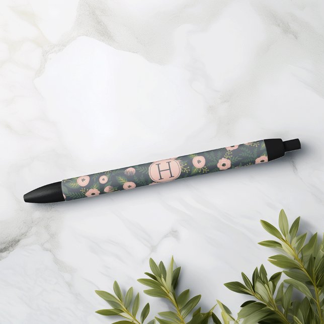 Midnight Blooms Monogram Pen (Creator Uploaded)
