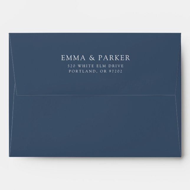 Midnight Blooms | Pre-Printed Return Address Envelope (Back (Top Flap))