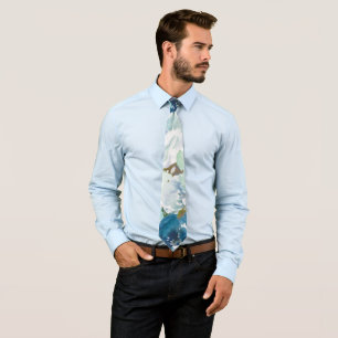 Midnight Blooms Wedding Attire Neck Tie