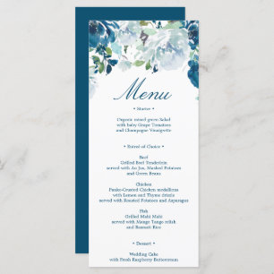 Midnight Blooms Wedding Menu