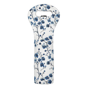 Midnight Blooms Wine Bag