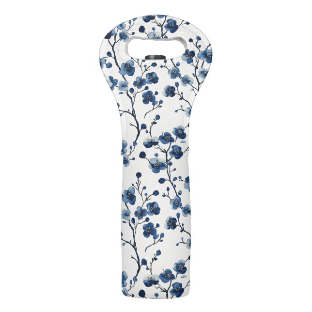 Midnight Blooms Wine Bag (Front)